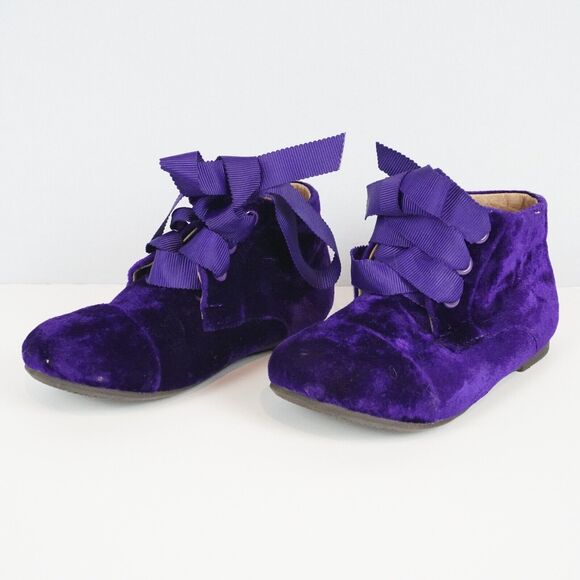 Age of Innocence toddler Girls booties shoes EU size 25 US 7 Velvet Purple - Picture 13 of 14